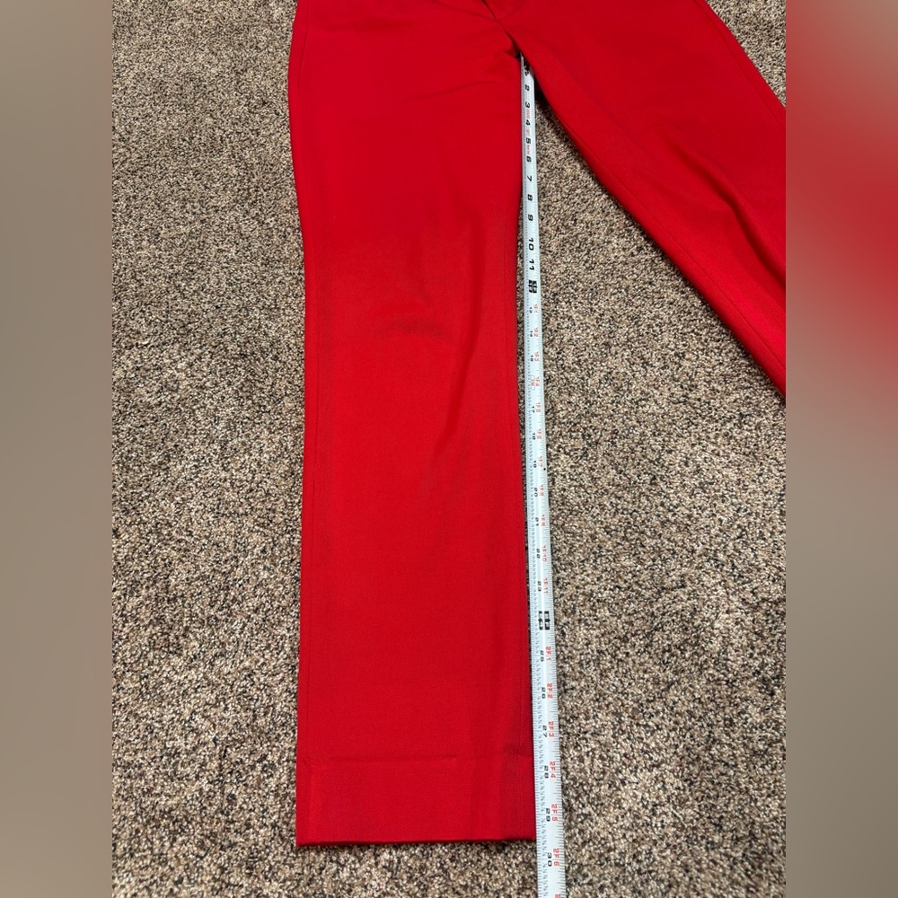 BANANA REPUBLIC Womens “Sloan" Stretch Twill Pant Red, size 10 long - Picture 5 of 7